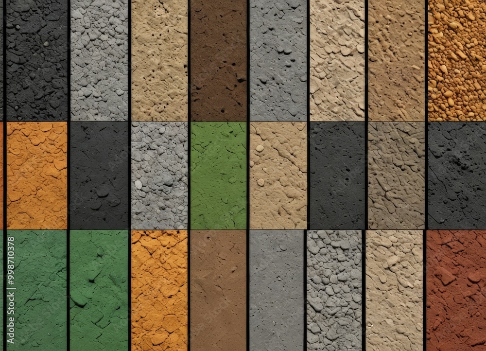 Aufkleber The image displays a grid of 16 distinct textures, each with a unique color and pattern, arranged in a 4x4 grid.