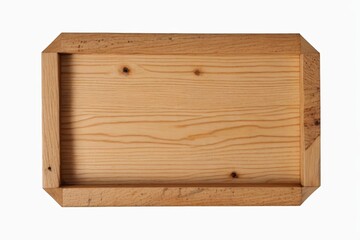 there is a wooden box with a hole in it