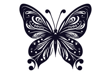 Butterfly silhouette vector illustrations