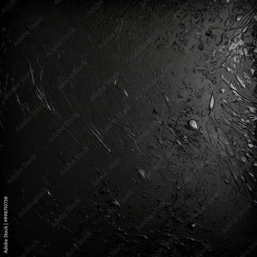 Aufkleber a close-up view dark, textured surface with water droplets scattered across it, creating a sense of movement and depth