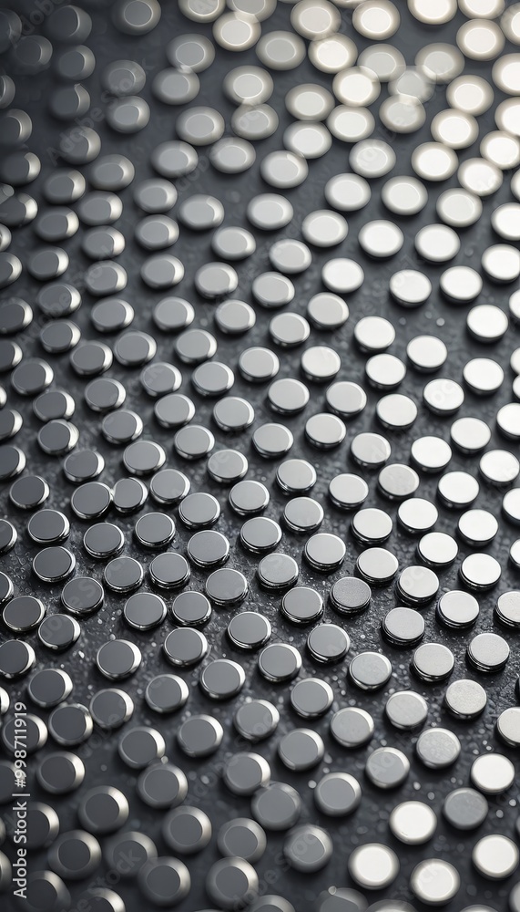 Poster A close-up view textured surface with a repeating pattern of small circular shapes, creating a visually striking and abstract design