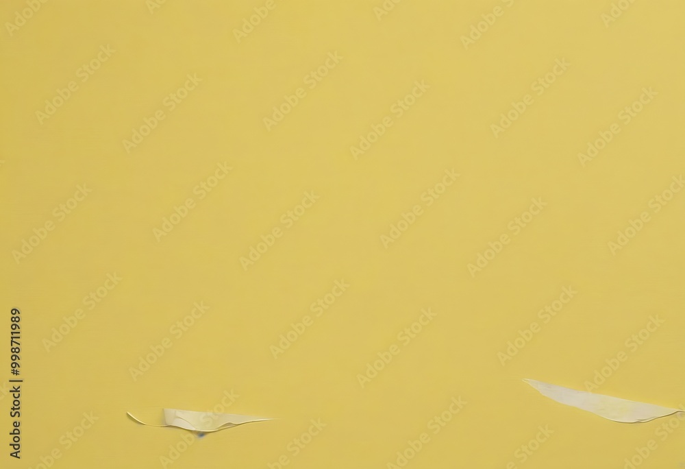 Poster a yellow background with two pieces of white paper, one slightly overlapping the other, positioned i