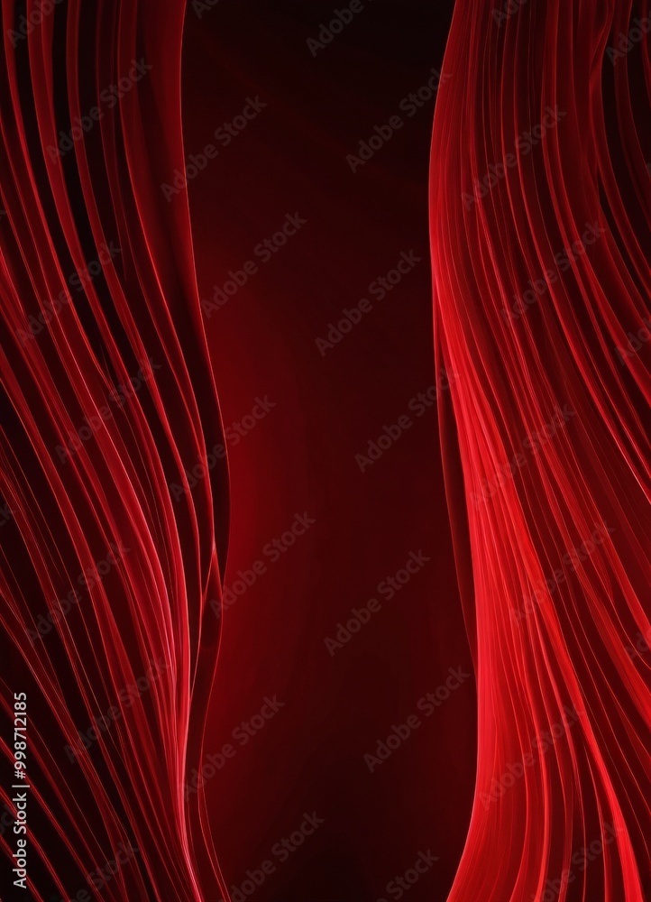 Aufkleber a striking abstract design with red and black lines, creating a sense of movement and dynamism The lines are arranged in a way that they appear to be flowing and curving,