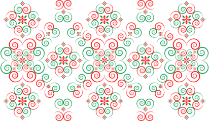 Hmong ethnic fabric patterns are spiral lines connected in shapes and flowers, which combine traditional and modern designs, used in clothing design.