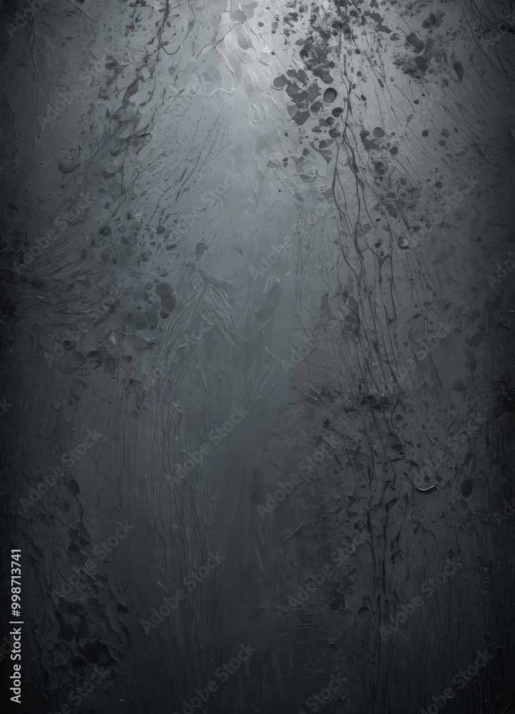 Poster a textured, dark gray surface with a pattern of small circular holes and lines, creating a sense of depth and movement