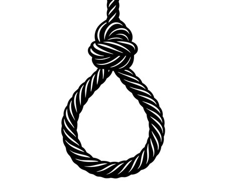 recommend clip art: hanging rope knot silhouette vector,Gallows hanging rope knot
