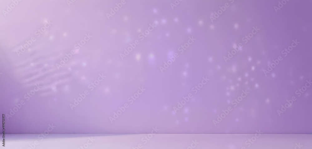 Poster a purple wall with a pattern of small white dots or specks, creating a sense of movement and energy The dots are scattered randomly across the wall, with some overlapping