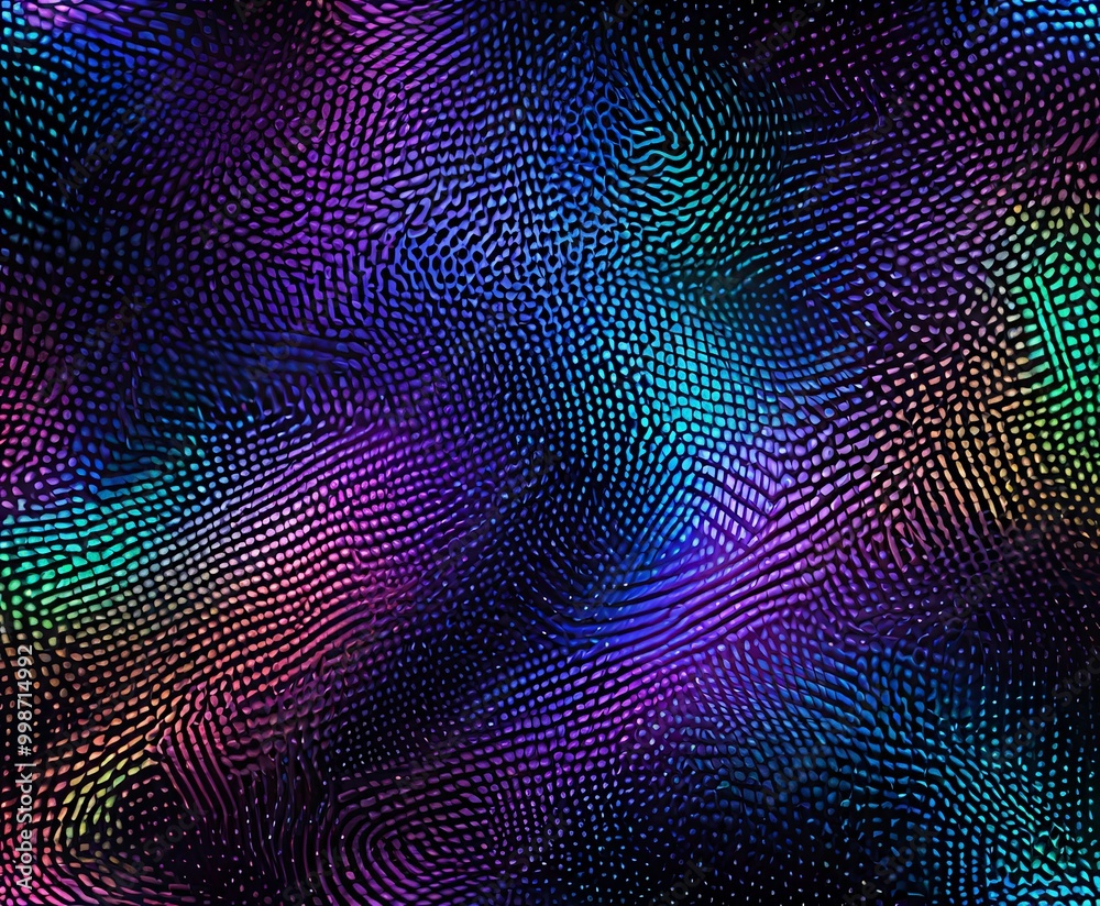 Leinwandbilder a vibrant abstract pattern with a textured, multicolored surface The pattern is composed variety of lines and curves, creating a dynamic and visually striking effect