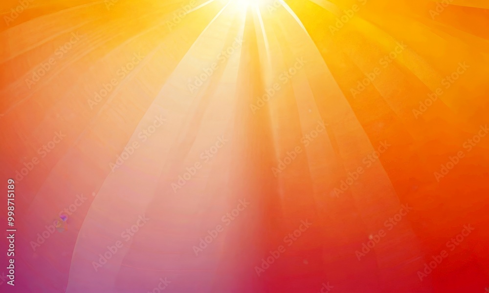 Poster a vibrant gradient background with warm hues of orange, yellow, and pink the sun's rays are depicted