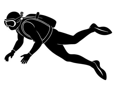recommend clip art: scuba diving silhouette vector,scuba diving vector icon
