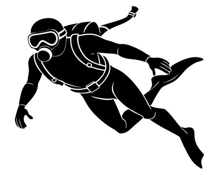 recommend clip art: scuba diving silhouette vector,scuba diving vector icon
