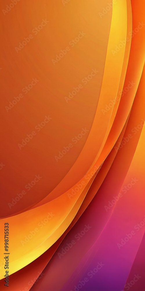 Aufkleber a vibrant abstract composition of overlapping curved lines in warm hues of orange, yellow, and red, 