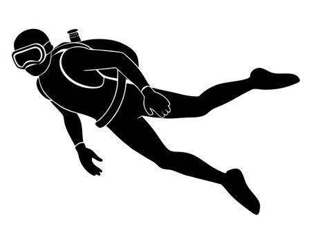 recommend clip art: scuba diving silhouette vector,scuba diving vector icon