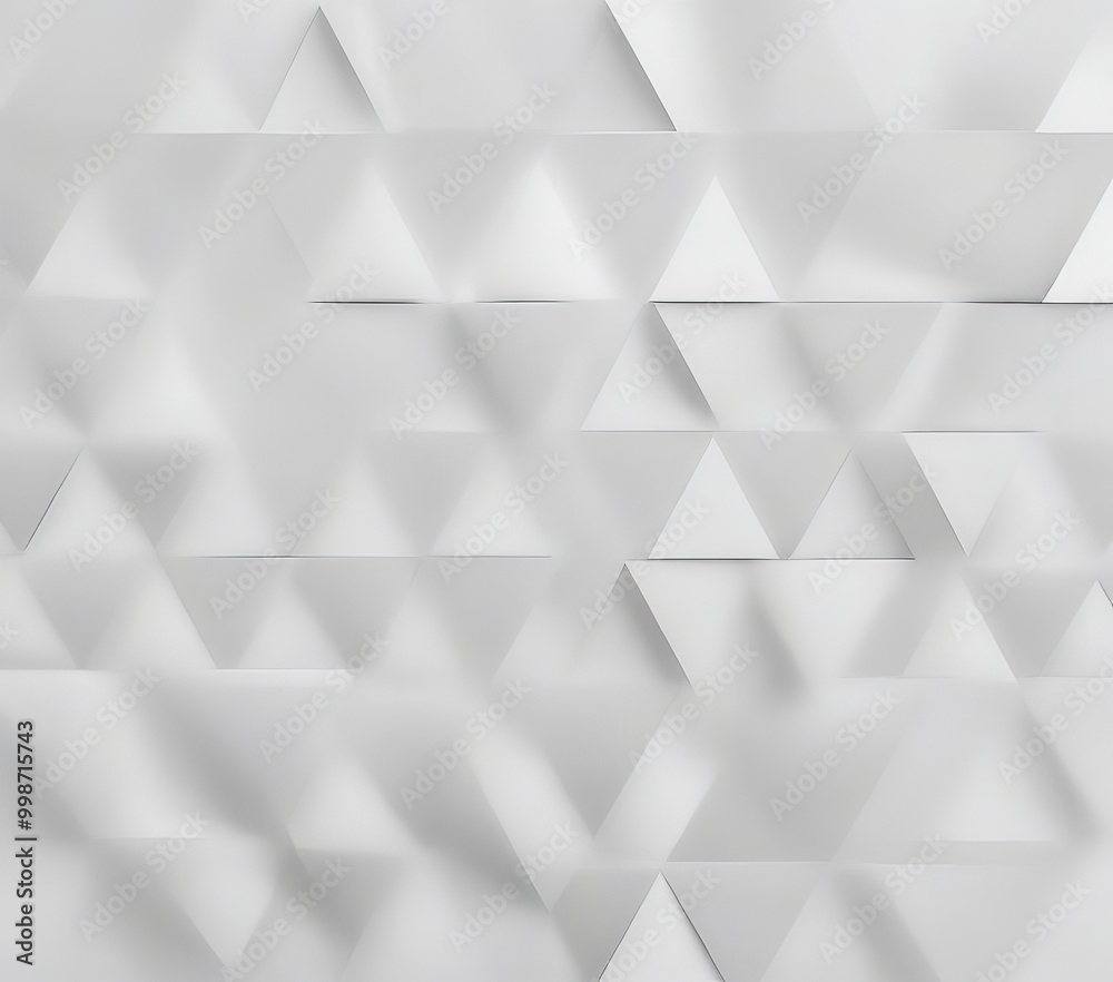 Poster a repeating pattern of white triangles arranged in a grid-like fashion, creating a visually striking and abstract background