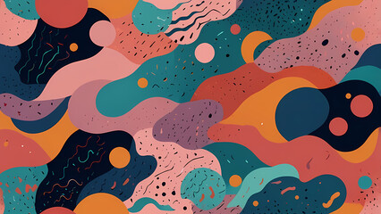 abstract background featuring simple, fluid shapes