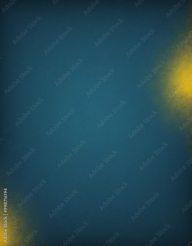 Poster a gradient background transitioning from a deep blue at the top to a lighter shade at the bottom, with a yellow speckled pattern on the right side