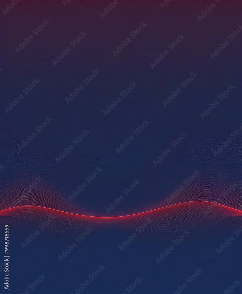 Aufkleber a gradient background transitioning from deep blue at the top to a lighter shade at the bottom, with a red wave-like pattern in the middle