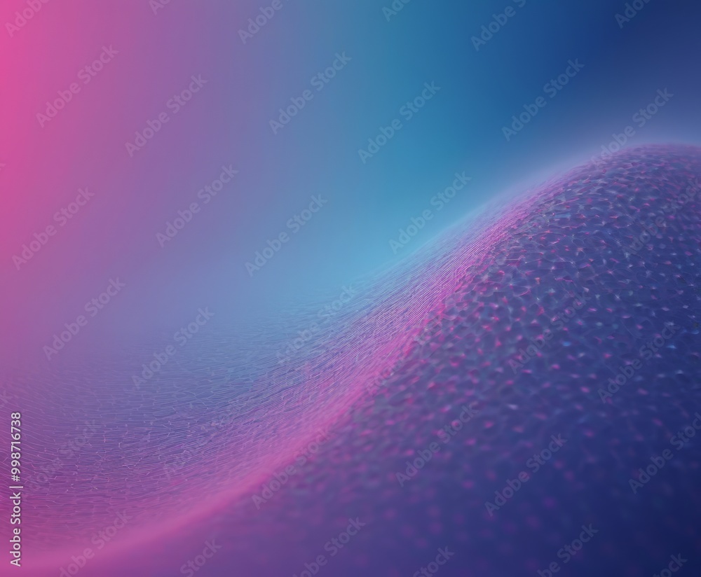 Poster a gradient background transitioning from pink to blue, with a wave-like pattern in the center
