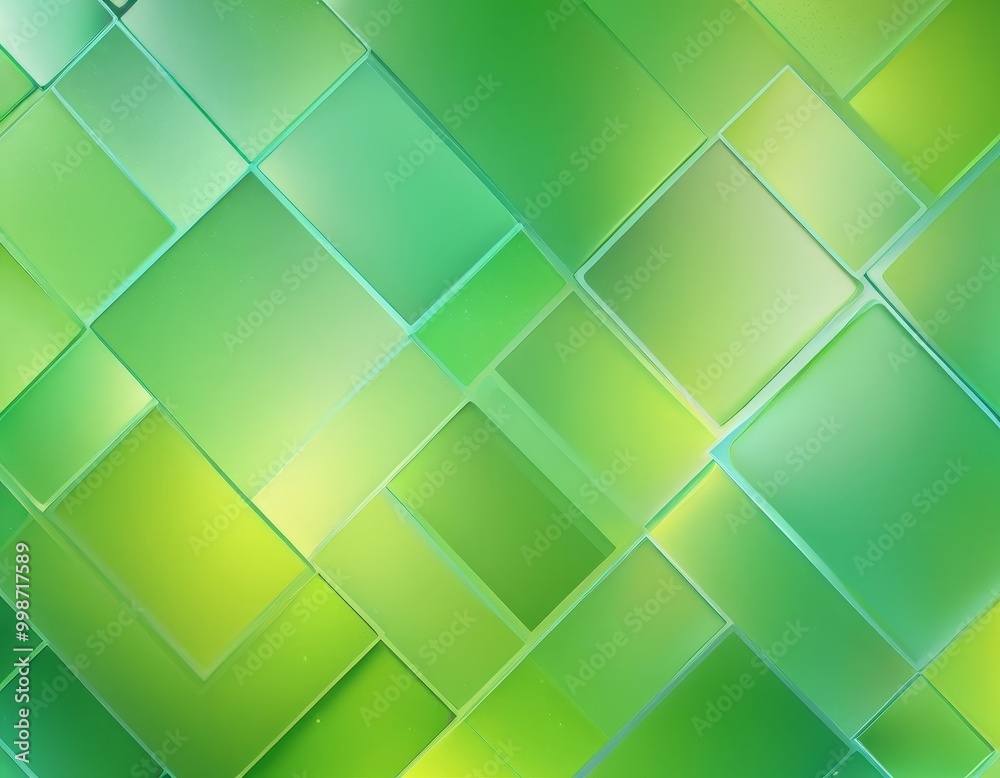 Aufkleber a vibrant abstract background composed of overlapping green squares, creating a dynamic and visually striking pattern