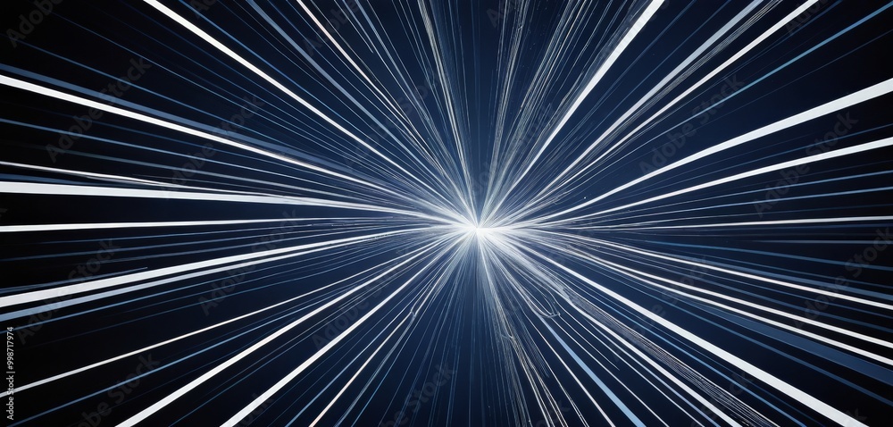 Aufkleber a starburst pattern with white and blue lines radiating outwards from a central point, creating a sense of movement and energy
