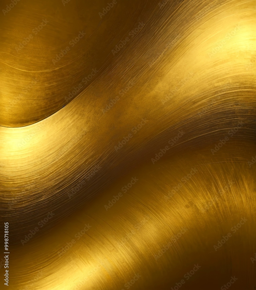 Aufkleber a textured golden surface with a wave-like pattern, creating a sense of movement and depth