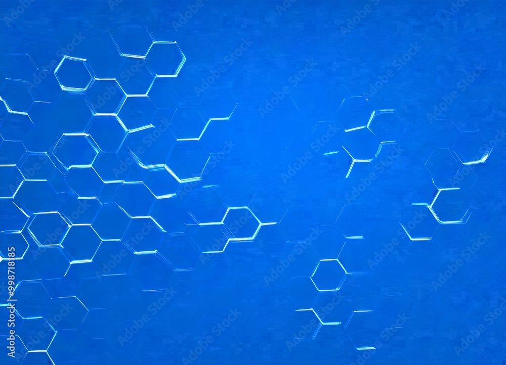 Aufkleber a dark blue background with a repeating pattern of hexagonal shapes, creating a sense of depth and complexity
