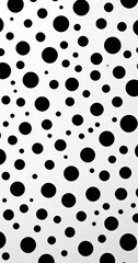 A repeating pattern of black and white circles on a white background