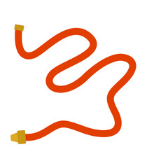 Garden hose cartoon. irrigation tools, summer sprinklers, pipe maintenance garden hose signs. Vector illustration