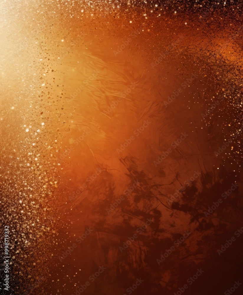 Poster a textured, abstract background with a gradient of warm colors, including shades of orange, brown, a