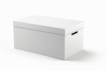 there is a white box with a lid on a white surface