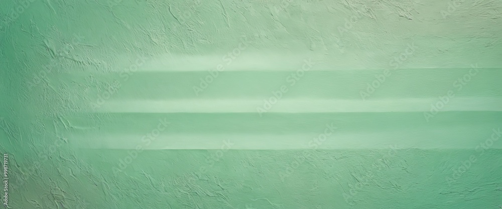 Leinwandbilder a textured green wall with horizontal lines running across it, creating a sense of depth and movement