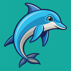 Dolphin vector image illustration and artwork
