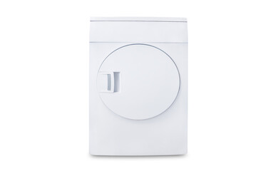 Clothes dryer, tumble dryer on a white isolated background