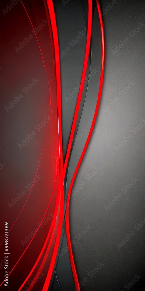 Poster a striking abstract composition of red and black lines, creating a dynamic and visually captivating effect