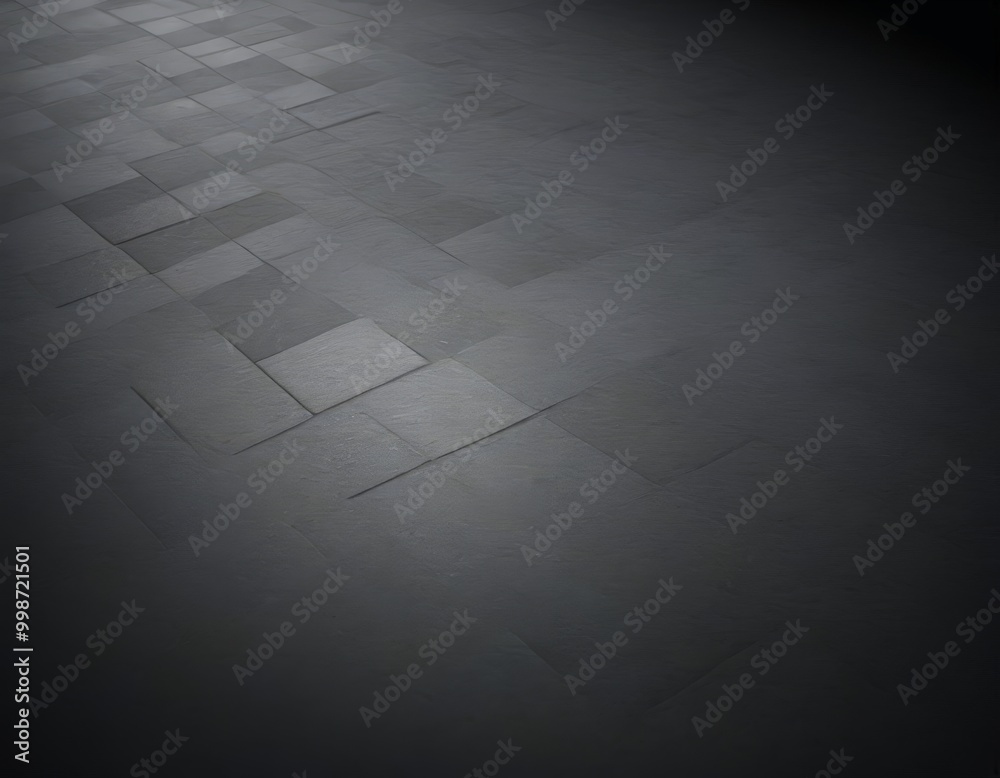 Poster a close-up view dark, textured surface composed of small square tiles arranged in a diagonal pattern