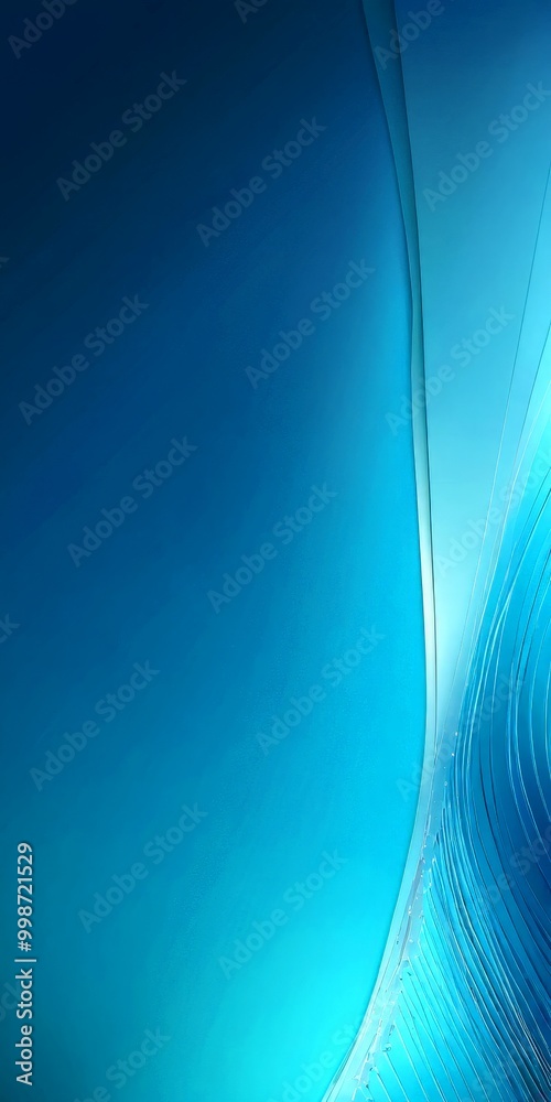 Aufkleber a gradient background transitioning from a deep blue at the top to a lighter shade at the bottom, with a subtle wave-like pattern on the right side