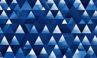 a repeating pattern of blue triangles, with varying shades of blue and white, creating a visually striking and geometric design