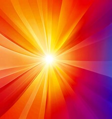 Obraz premium a vibrant abstract background with a radiant sunburst pattern, radiating warm hues of orange, yellow, and red The sunburst is centrally positioned, creating a sense of depth