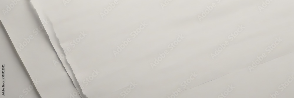 Poster a close-up view white sheet of paper with a slight curve, creating a sense of depth and texture