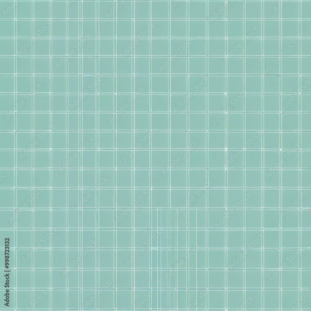 Poster a grid-like pattern of small white squares on a light green background