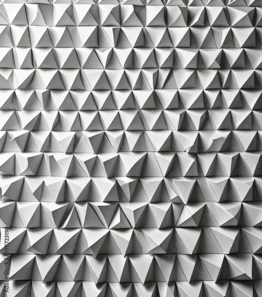 Aufkleber A repeating pattern of white triangles arranged in a grid-like fashion, creating a visually striking geometric design