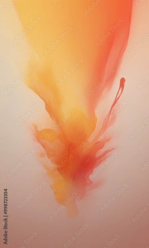 Aufkleber a vibrant abstract composition of orange and yellow hues, with a subtle gradient effect transitioning from warm to cool tones The central element is a large, fiery shape