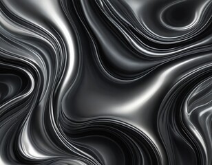 Fototapeta premium a swirling pattern of black and silver metallic lines, creating a dynamic and abstract visual effect.