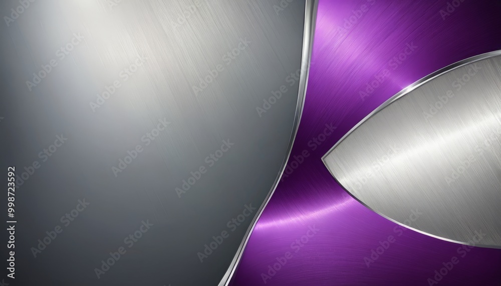 Aufkleber a metallic surface with a gradient of gray and purple the gray section is slightly curved, while the