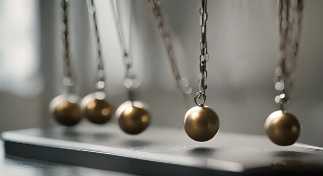 balancing balls in the cradle