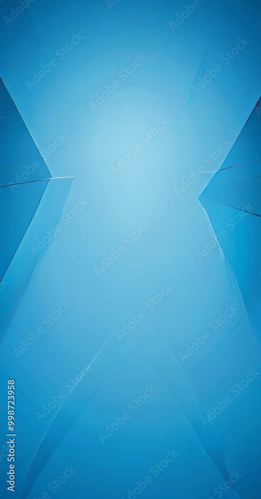 Fototapete a blue gradient background with a central white circle, flanked by two diagonal lines on either side.