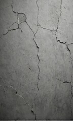 Obraz premium A close-up cracked concrete wall, with visible cracks and a rough, uneven texture