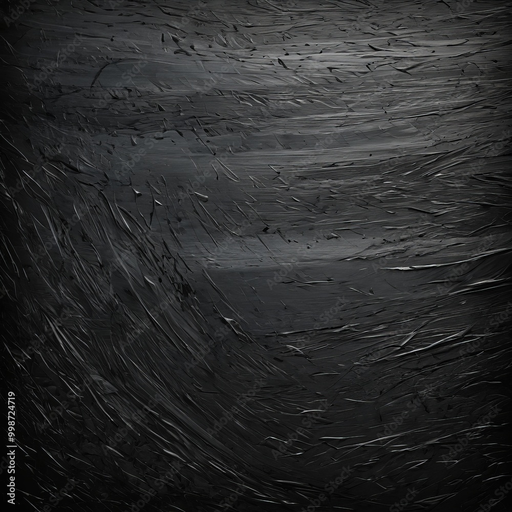Leinwandbilder a textured black surface with a rough, uneven appearance, resembling a piece of metal or a canvas wi