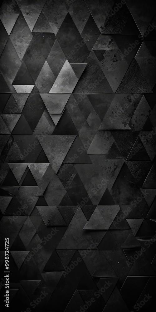 Aufkleber a dark, abstract pattern composed of numerous black triangles arranged in a grid-like fashion, creating a visually striking and geometric design