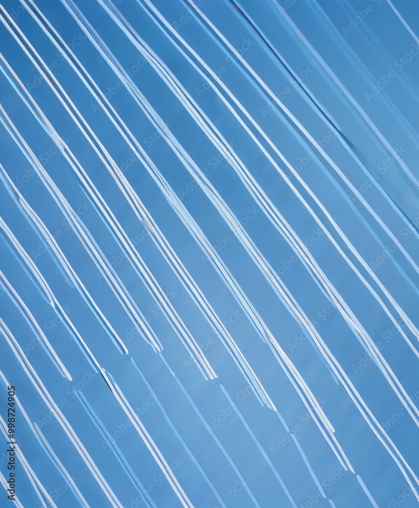 Leinwandbilder a diagonal pattern of white lines against a blue background, creating a sense of movement and rhythm